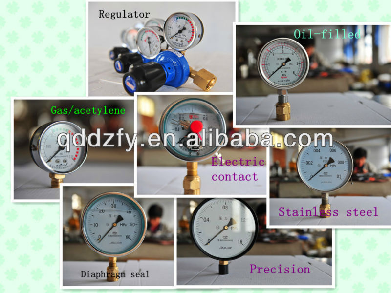 60mm Hydraulic Jack Pressure Gauge Manometer With Back Flange