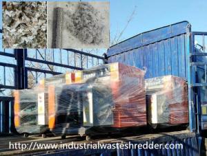 China Scrap Carpet Industrial Shredder Machine 3000 - 5000kg / H Adjustable Cutting Size wholesale