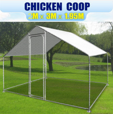 2Lx3Wx2H m Chicken Run Coop/ Animal Run/Chicken House/Pet House/Outdoor Exercise Cage Coop for Hen Poultry Dog Rabbit