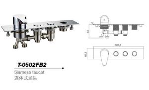 China Bathtub mixer,Faucet,cold/hot water basin tap T-0502FB2 wholesale