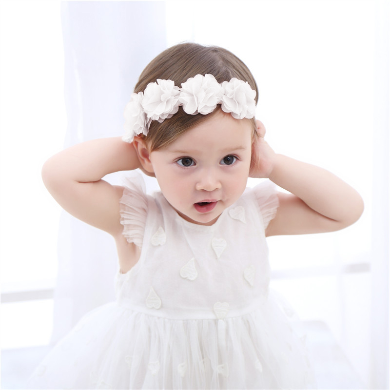 New style Lace flower hairpin lovely Princess barefoot baby girl sandals