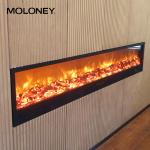79" 200cm Modern Wall-set Infrared Electric Fireplace Imitative Real Flame