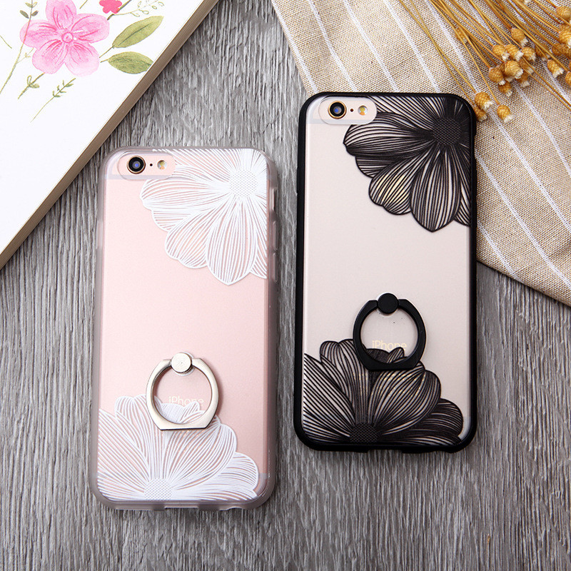 Matte Surface Finger Grip Phone Case Adjustable Stand Spiderman For Iphone 6