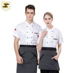 OEM Chef Work Apron Cotton Denim Material Anti Wrinkle