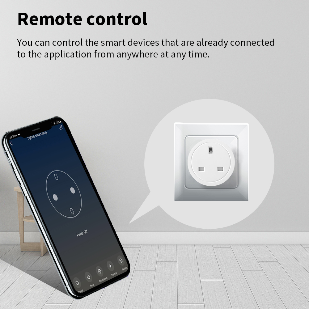 Tuya 3.0 Zigbee Smart Socket UK Plug Realizes Smart Wifi Bulb Socket