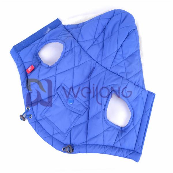 Adjustable Fit Poly Taffeta Lining Cute Dog Clothes Blue Pongee Quilting Rabbit Xxs Puppy Clothes