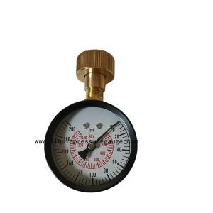 China Black Painted 200psi Glycerin Filled Pressure Gauge For Measuring Water Pressure wholesale