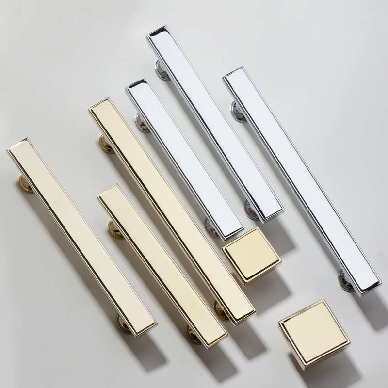 Amertop Morden Wardrobe Door Handles Brass Light Luxury Door Cabinet Handle