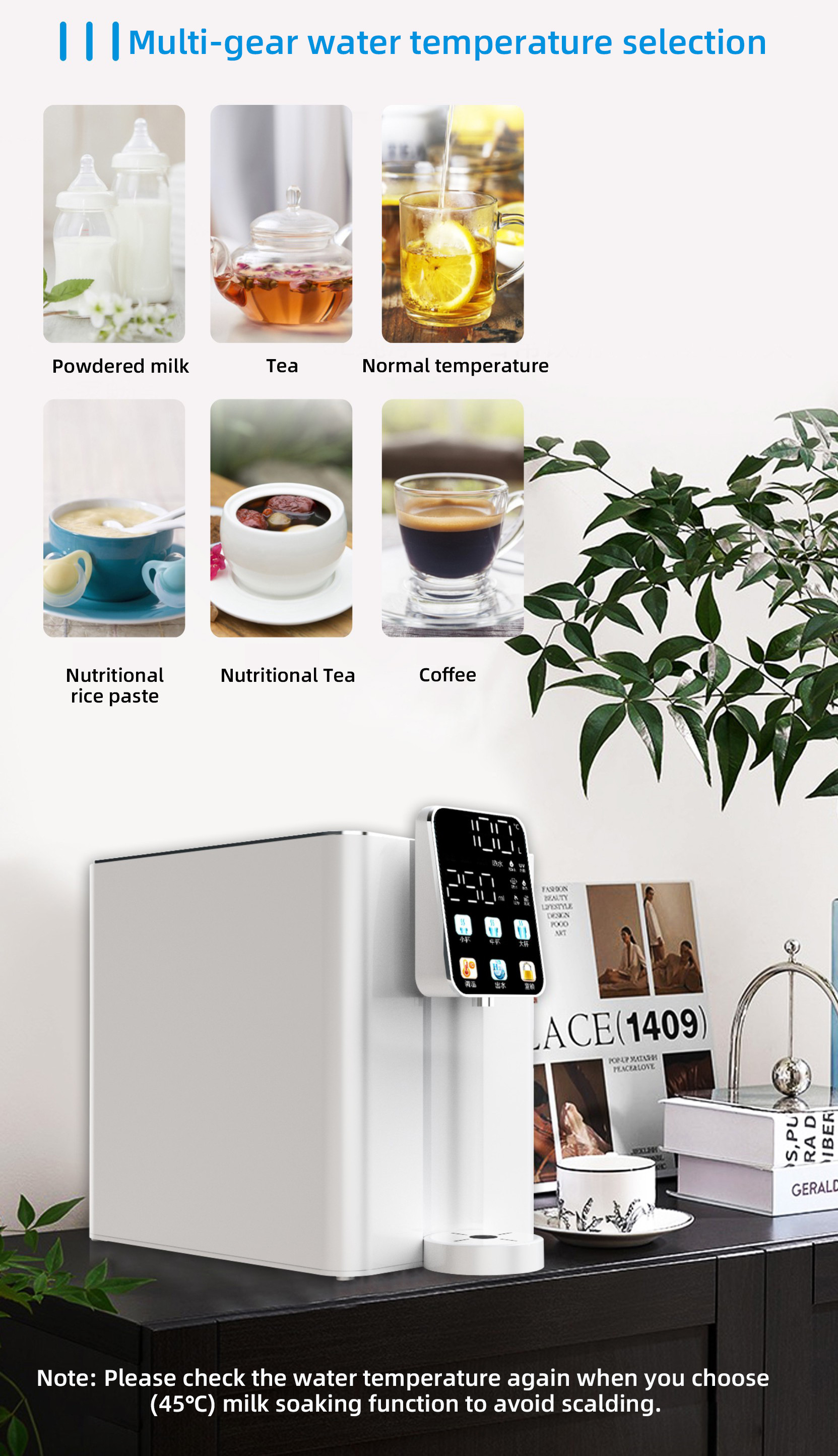 Desktop Instant Heating Hydrogen-Rich Water Dispenser 2000ppb Regulate The Stomach And Intestines WEIZI