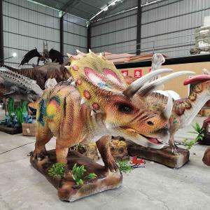 China Bespoken Amusement Park Eyes Blinking Dinosaur Triceratops Model wholesale