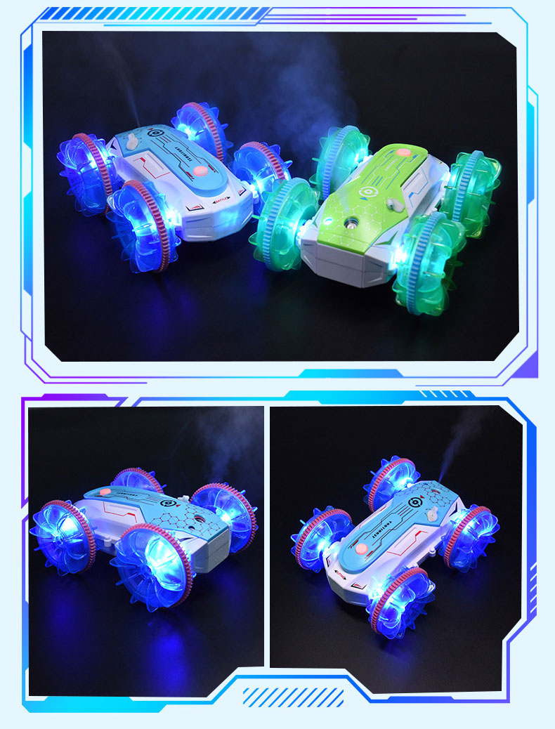 Double Sided Stunt Car Amphibious RC Vehicle for Summer Pool Play Batteries Included