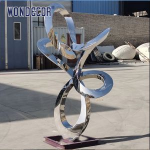 China Large stainless steel abstract sculptures suitable for park squares on sale