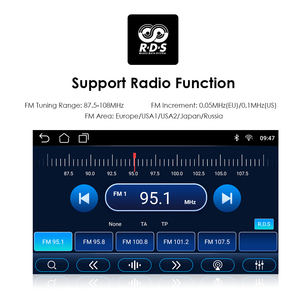 Universal 9inch T5 Carplay For Volkswagen Multimedia 2 Din Car Audio Android Stereo