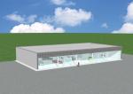 Steel Frame Exhibition Hall Buildings Q235 Rigid Portal Frame Commercial