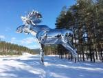 Welding Mirror Polished Stainless Steel Animal Sculpture For Garden Decorate