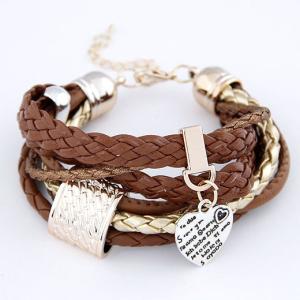 China plait leather bracelet wholesale