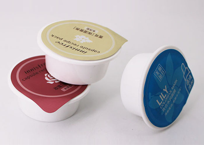 Granule Package Capsule Recipe Pack / Plastic Container Cups With Sealing Film