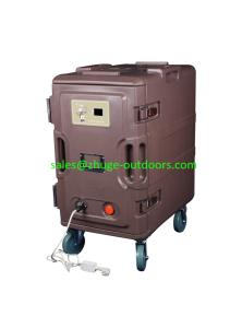 China Durable Brown Electric 116Litre Front Loading Insulated Food Pan Cart wholesale
