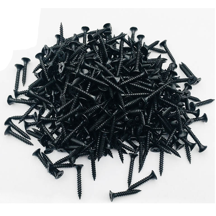 Dry Wall Screw Stainless Steel Flat Bugle Head Gypsum Self Tapping Drywall Screw Black Phosphated