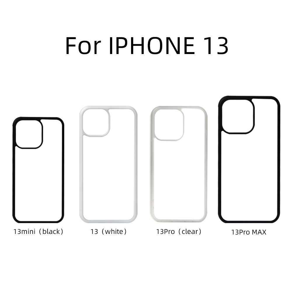 Sublimation Blank PC Mobile Phone Back Case For IPhone 13 14 15 16