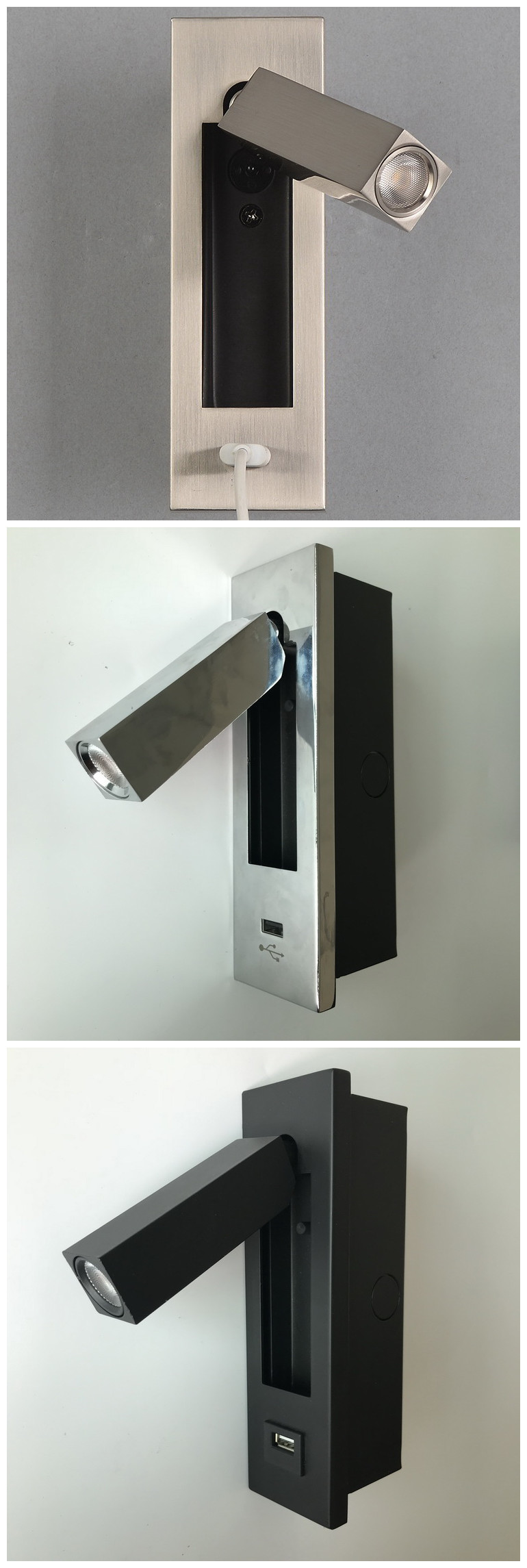 Surface mounted rotate led bed wall light &hotel bedside wall light headboard wall lamp for bedroom