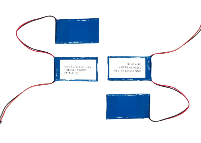 2C High Discharge Rate Lipo Battery 553559 7.4V 1300mAh 2S High Rate Battery for Artificial Limb