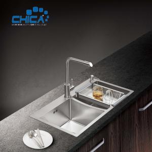 China Handmade House Double Bowl Apron Front Stainless Steel Kitchen Sinks wholesale