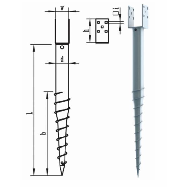 Helical Screw Piles for Foundation Solar Support Spiral Galvanized