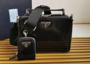 China Womens Cowhide Glossy Finish Camera Cross Body Bag Waterproof wholesale