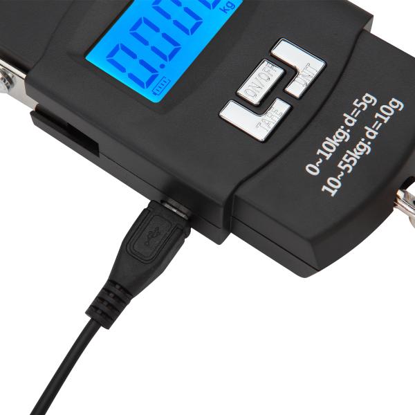 High Accuracy 10g ABS Material 50kg Digital Fishing Scale with LED Display Customizable for Luggage Weighing OEM Support