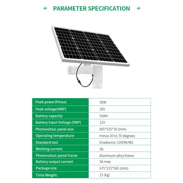 EU Warehouse Good Selling Monocrystalline 90W 40Ah Half Cell Waterproof Fixed Solar Panel