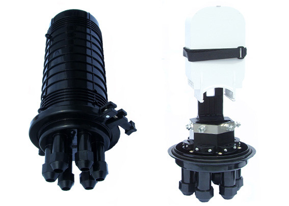 Dome Vertical Joint Closure Fiber Optic Enclosure 3 In - 3 Out Cable Ports