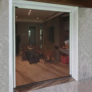 China Anti Mosquito Fiber Gray Net Trackless Screen Door Solution wholesale