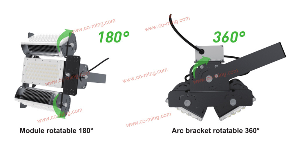 Aluminium cooling fin LED Flood lights Ra70 80 140lm/w Meanwell Driver 75w 10500lm