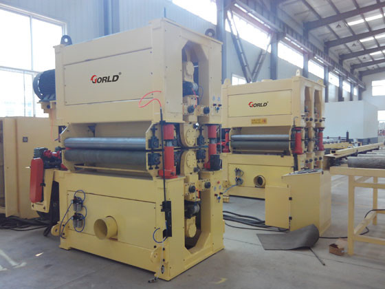 2 heads 2 sides calibrating wide belt sander for Particle MDF board plywood BSG2613RF