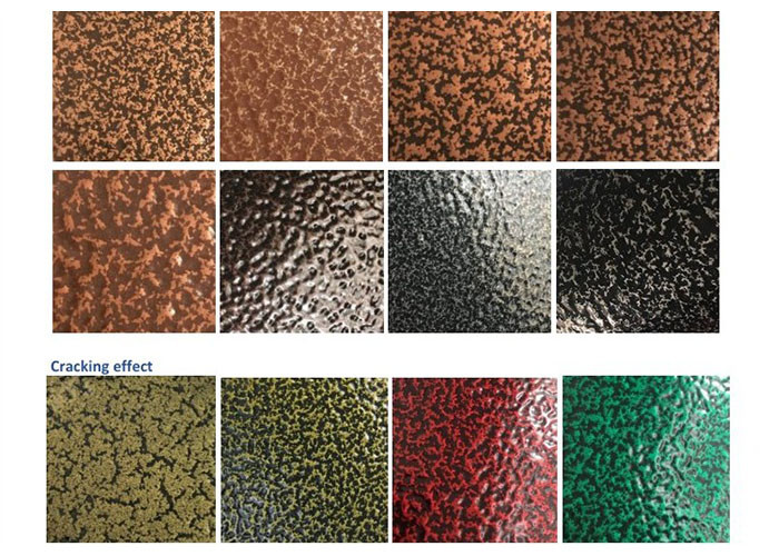 Electrostatic Custom Powder Coating Hammer Finish Spray Black High Gloos