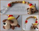 Necklace with amigurumi toy, Nursing necklace,Breastfeeding necklace, crochet