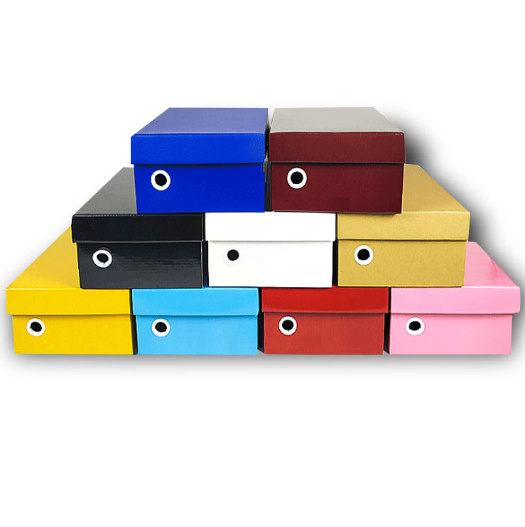 Custom Printing Folding Corrugated Shoe Boxes Rectangular Shape With Long Service Life