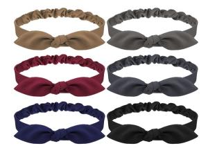 China Rabbit ears hair bands with bows all wear elastic band knot cute hair bands headwear thick hair bands wholesale