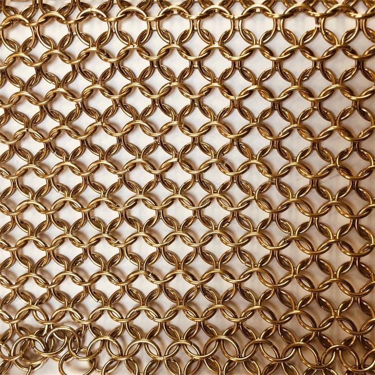 Beautiful Gold Ring Decorative Wire Mesh 1.0mm Diameter