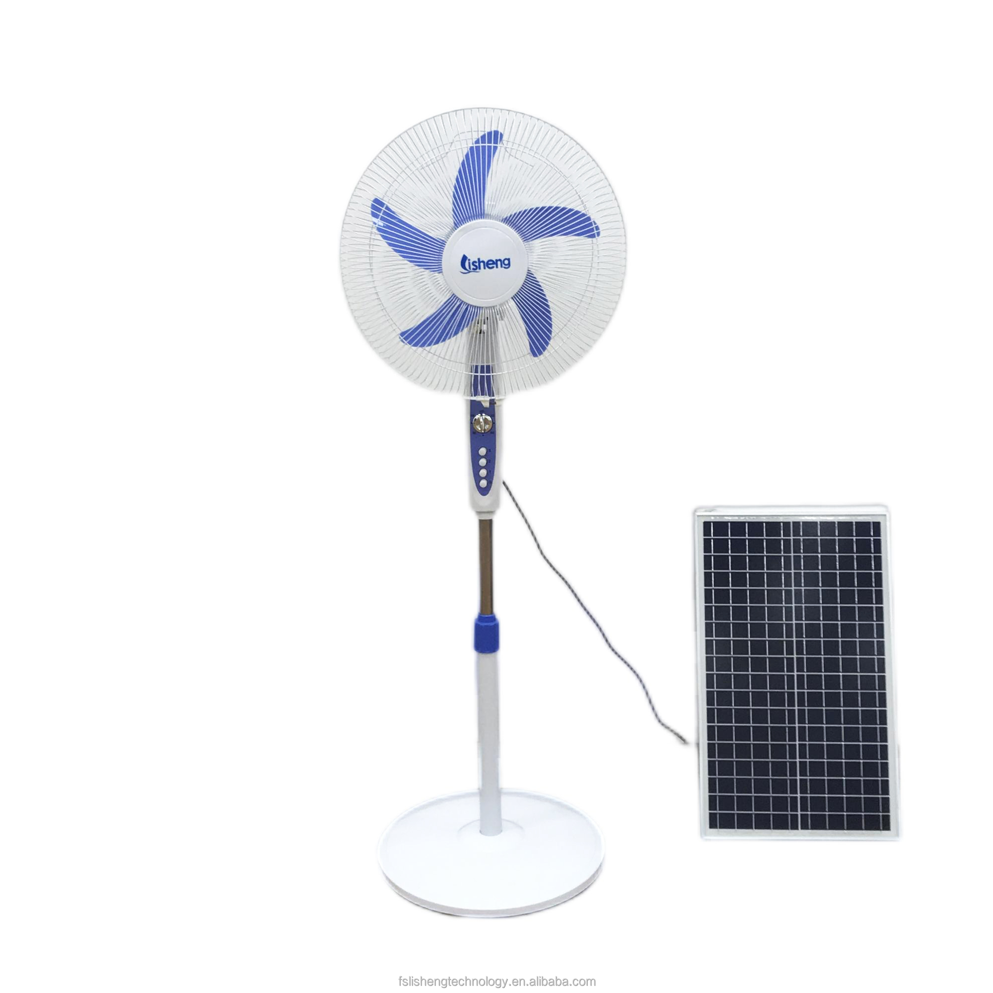 Industrial Cooling Plastic Floor 12V DC Electric Energy Saving 16 Inch Stand Fan With Timer