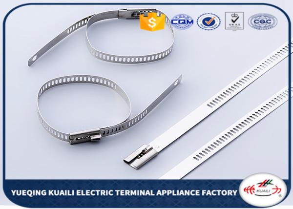 Stainless Steel Nylon Cable Ties Ball Lock Uncoated for petrochemical , food