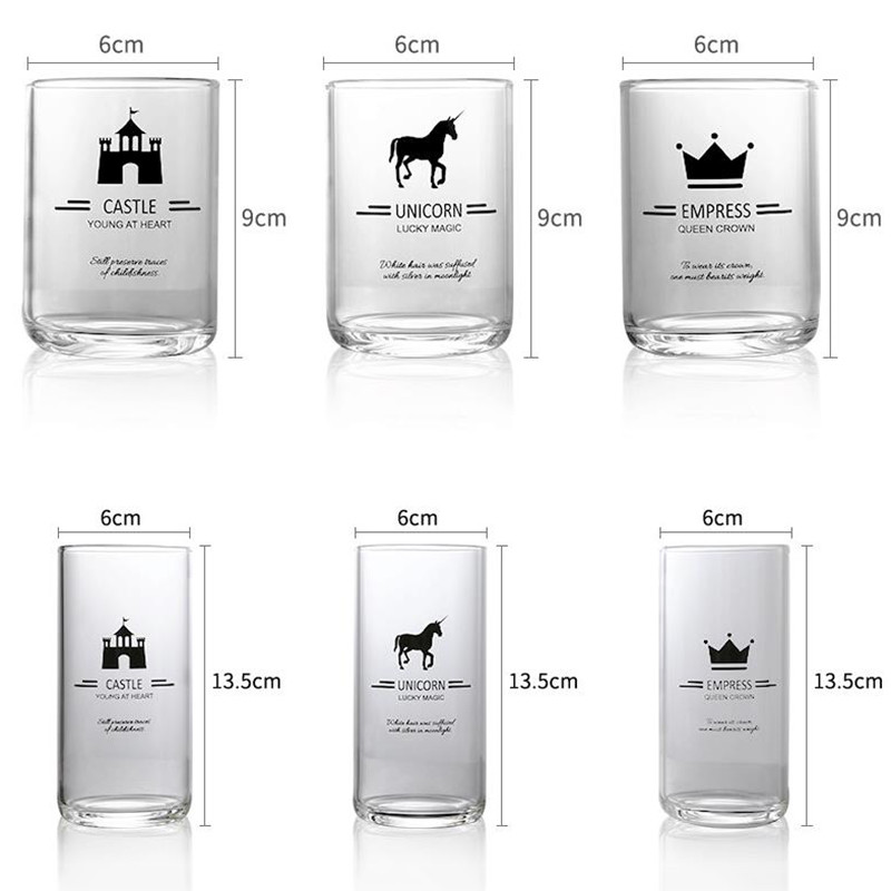 High Borosilicate Personalized Glass Cup , Etched Glass Coffee Mugs