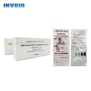 China Popular High Accuracy 98% Rapid Test Strip Alcohol Saliva Screening wholesale