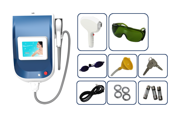 strong power painless portable 808nm diode laser hair removal device for salon use