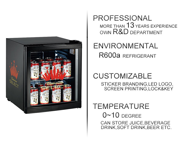 52L hot sale hotel mini bar white countertop Refrigerator/fridge SC52