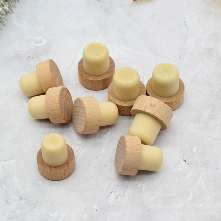 Customized T Shaped Cork Bottle Stopper For Non Spill Wine Vodka Diffuser Bottle