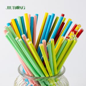 China Custom Biodegradable Paper Straw For Coffee Drink Bendable 150mm wholesale