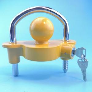 China Security Steel Hitch Universal Trailer Coupler Lock With 2 Keys wholesale