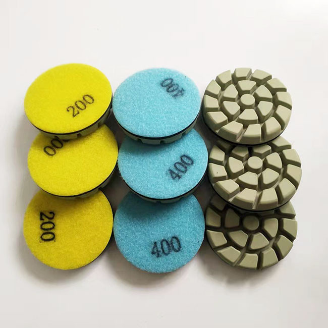3 inch 80mm ceramic transitional diamond grinding pads wet/dry use for concrete scratches removal